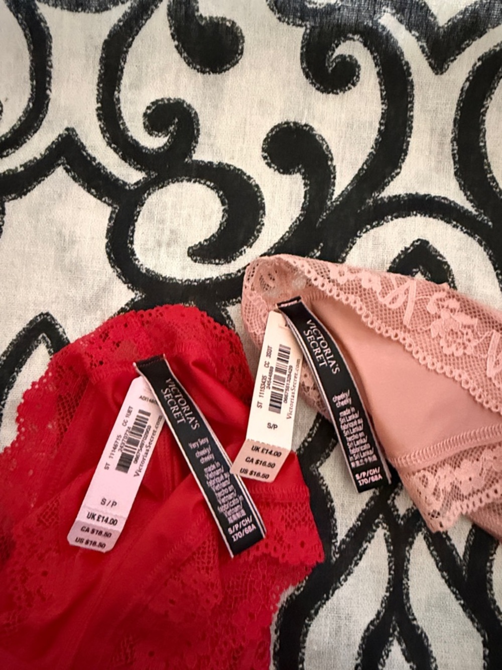 NWT Small Cheeky & Very Sexy Cheeky Victoria's Secret Satin & Lace Panty Set - Picture 3 of 3
